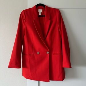 H&M Bold Scarlet Blazer